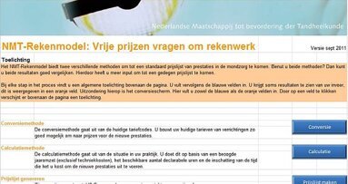 NMT lanceert rekenmodel voor nieuwe prestaties in mondzorg