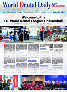 World Dental Daily Istanbul Sept. 12–15, 2024 World Dental Daily Istanbul Sept. 12–15, 2024