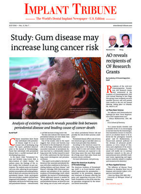 Implant Tribune U.S. No. 6, 2016