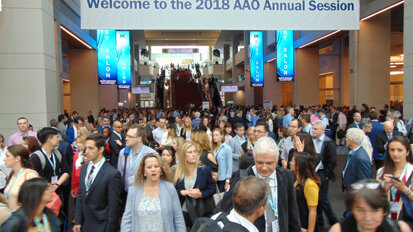 The Walter E. Washington Convention Center is filled with orthodontic professionals at the beginning of the 2018 AAO Annual Session.