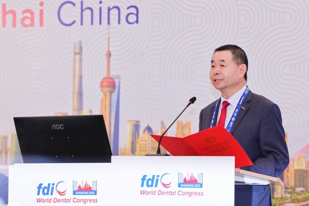Prof. Guo Chuanbin, president of the Chinese Stomatological Association at the General Assembly, which took place ahead of the 2025 congress in Shanhgai. (Image: FDI World Dental Federation)