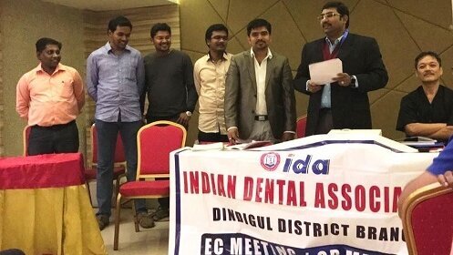 Dr.R.M.K.R.K Sudharson takes charge as President of IDA Dindigul branch