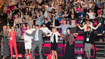 Attendees were taught a traditional dance by the indigenous community members. (Photograph: IFDH)