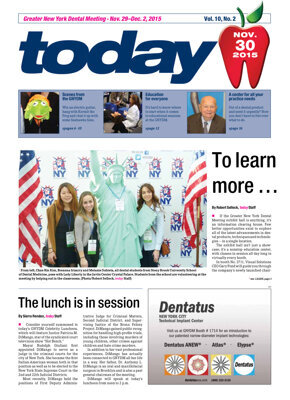 today Greater New York Dental Meeting Nov. 30, 2015 today Greater New York Dental Meeting Nov. 30, 2015