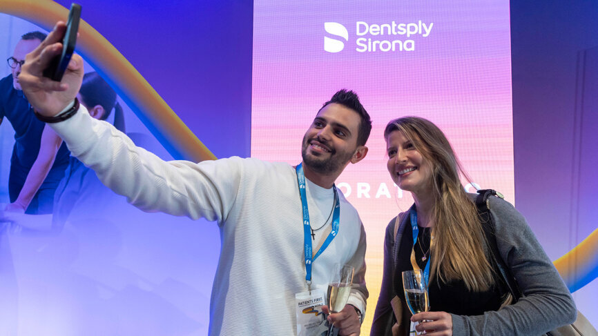 Plenty of selfie opportunities were on hand in Madrid. (Image: Dentsply Sirona)
