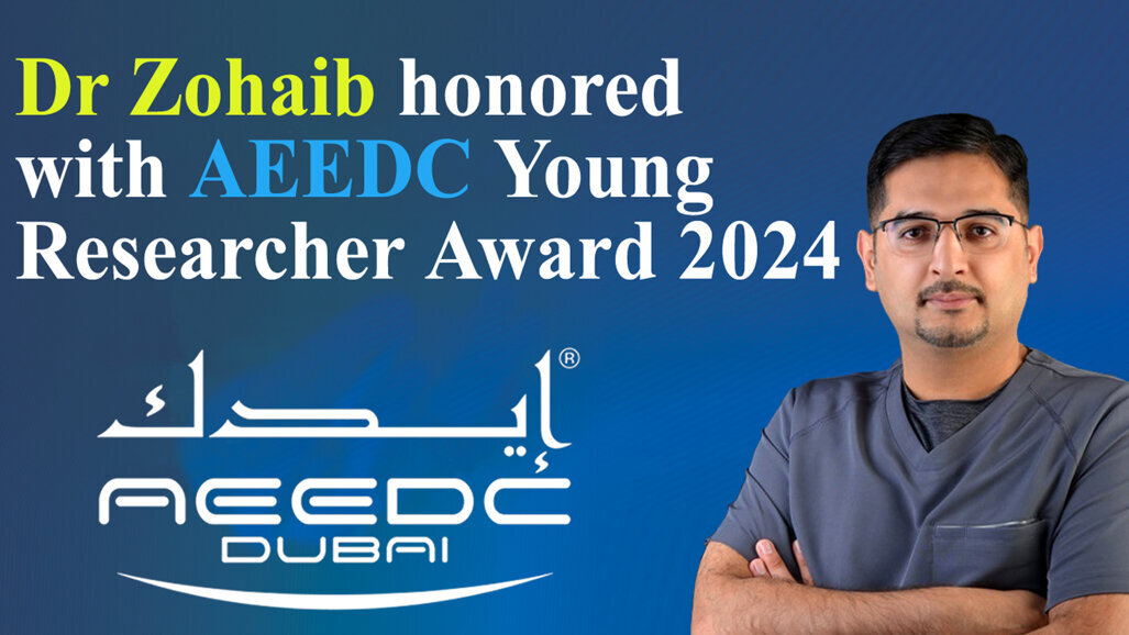 Dr Zohaib honored with AEEDC Young Researcher Award 2024