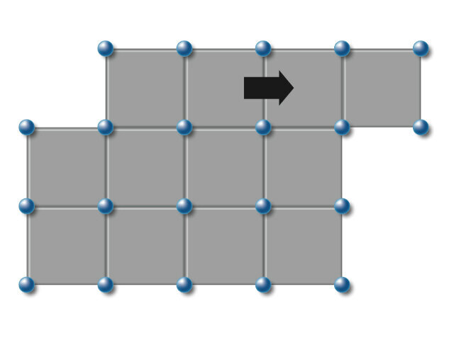 Plastická deformace kovu.