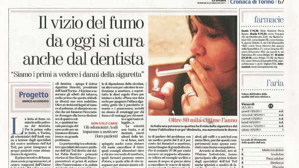 “Santa alleanza” a Torino tra dentisti e specialisti del Centro Antifumo