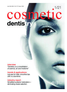 cosmetic dentistry international No. 1, 2021 cosmetic dentistry international No. 1, 2021