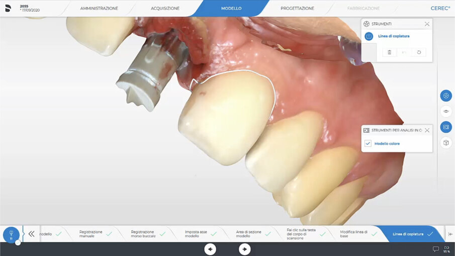 Fig. 25_Disegno della linea di copiature.