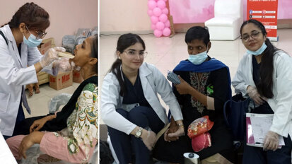 JMDC students examine Darul Sakun residents