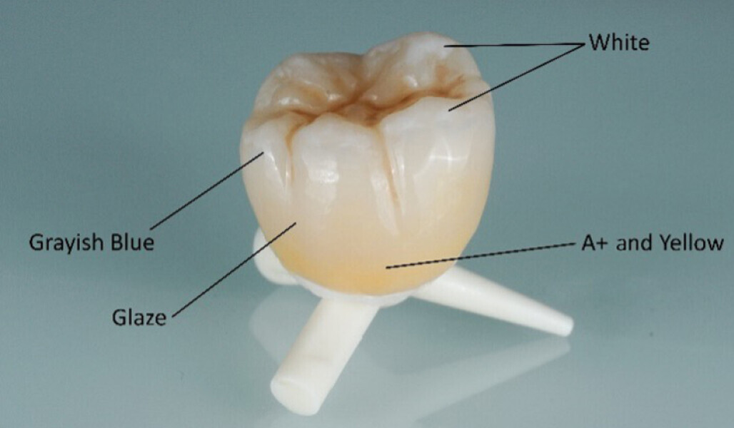 Figs. 7 & 8: Glazing and staining in one firing. 