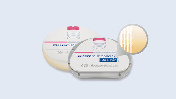 Circonio con translucidez súper elevada y gradiente de color