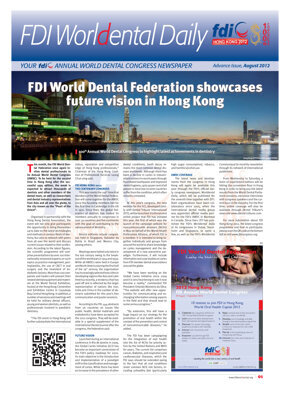 World Dental Daily Hong Kong 2012 Advanced Issue World Dental Daily Hong Kong 2012 Advanced Issue