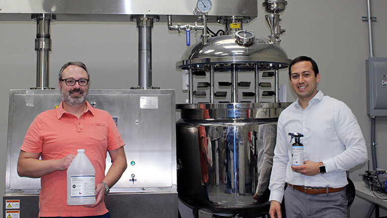 Forward Science making hand sanitizer for Houston-area hospitals