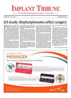 Implant Tribune U.S. No. 1, 2018