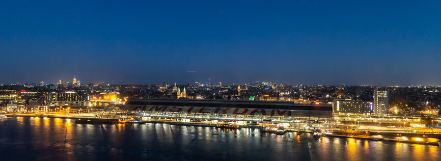 Amsterdam at night.
