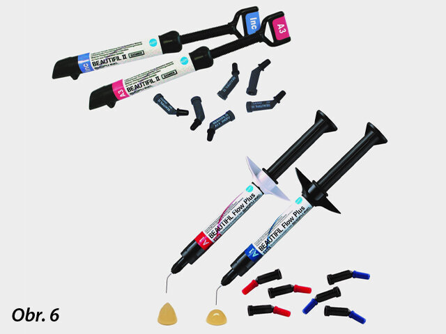 Řada giomerů od Beautifi l výplňových materiálů, včetně  Beautifi l II a Beautifi l Flow Plus jsou bioaktivní výplňové materiály, které remineralizují