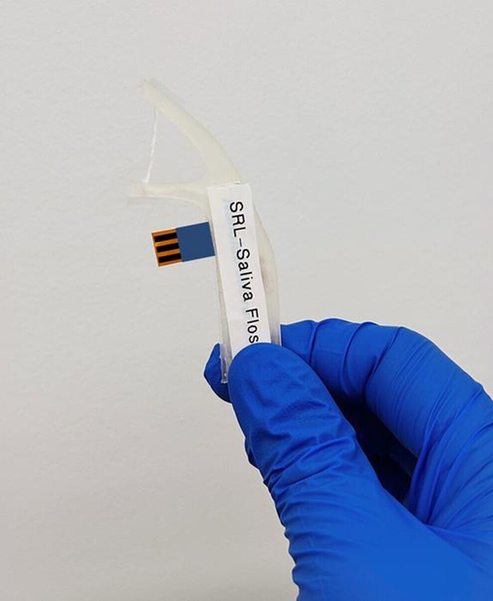 Nić dentystyczna do monitorowania poziomu stresu w domu. (Zdjęcie: Amerykańskie Towarzystwo Chemiczne)