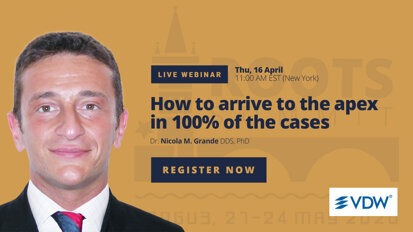 Webinar teaser - VDW - How to arrive to the apex in 100% of the cases