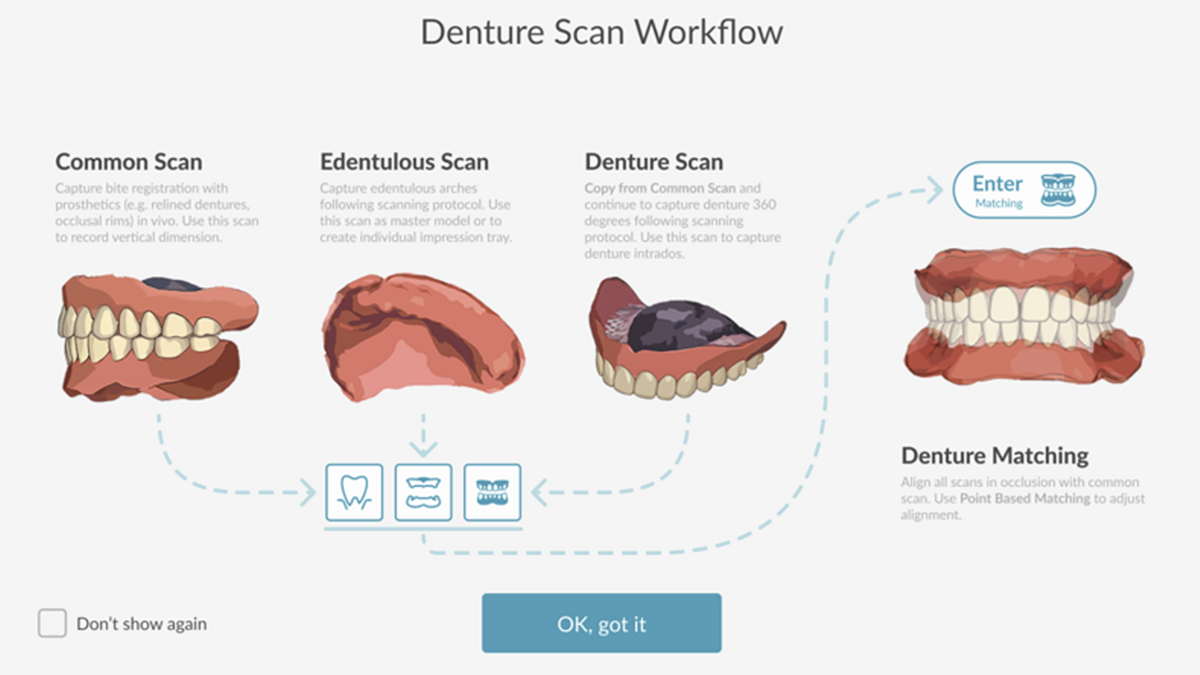 Denture scanning workflow quick tutorial.