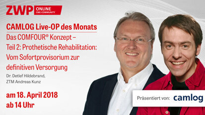 CAMLOG Live-OP am 18. April: „Das COMFOUR-Konzept – Teil 2“ CAMLOG Live-OP am 18. April: „Das COMFOUR-Konzept – Teil 2“