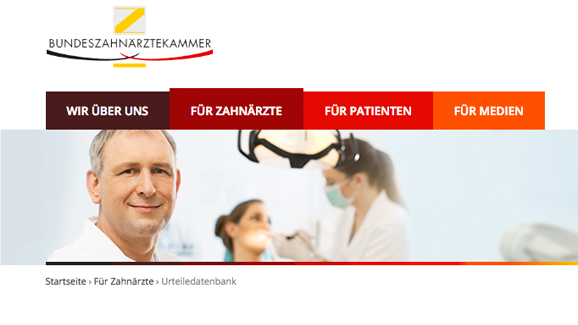 Neue Urteiledatenbank der BZÄK