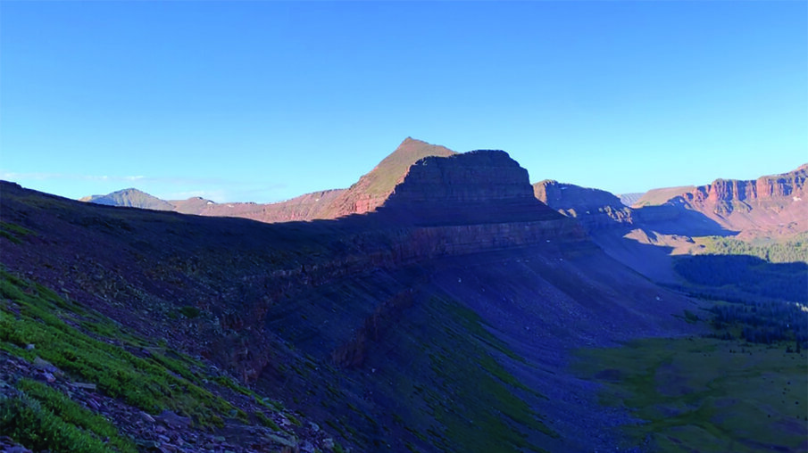 The daunting hill of shale.