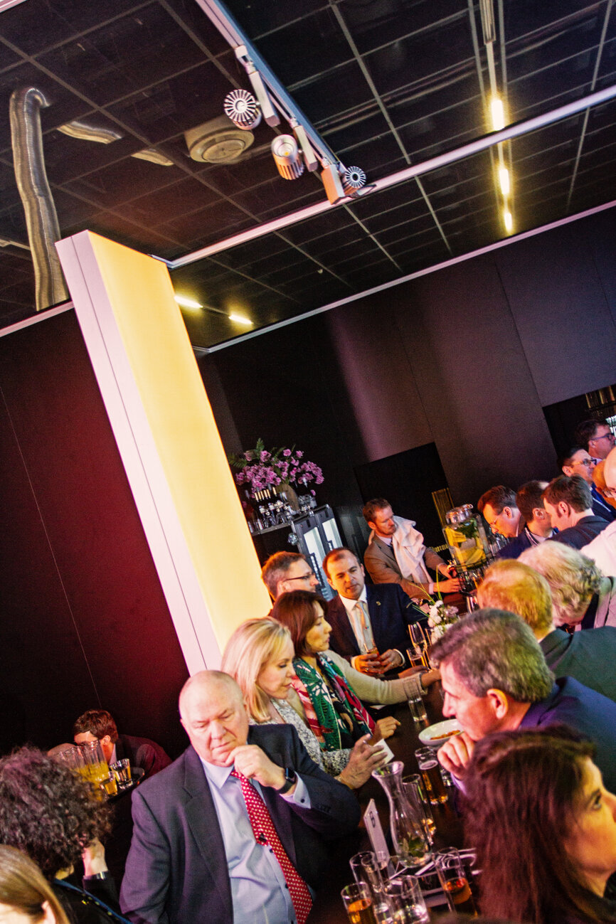 Action shot from the Channel3 night held at the OMEUS MEDIA/Dental Tribune International booth. (Photograph: Luke Gribble, DTI)