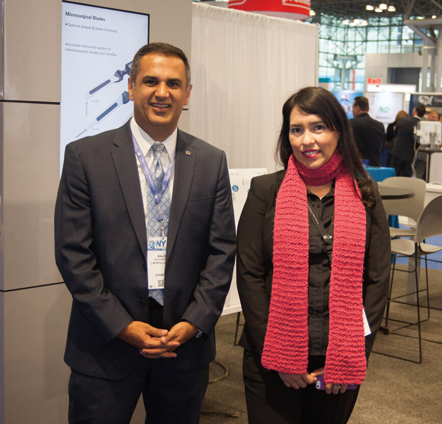 Walid and Maria of J. Morita. (Photo: Jahmel Charles, Dental Tribune America)