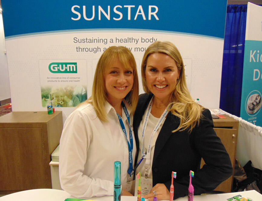 Meghan Elliott, left, and Jill Waldeck of Sunstar. (Photo by Fred Michmershuizen/Dental Tribune America)
