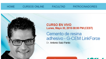 Curso online sobre el cemento de resina adhesivo G-CEM LinkForce Curso online sobre el cemento de resina adhesivo G-CEM LinkForce
