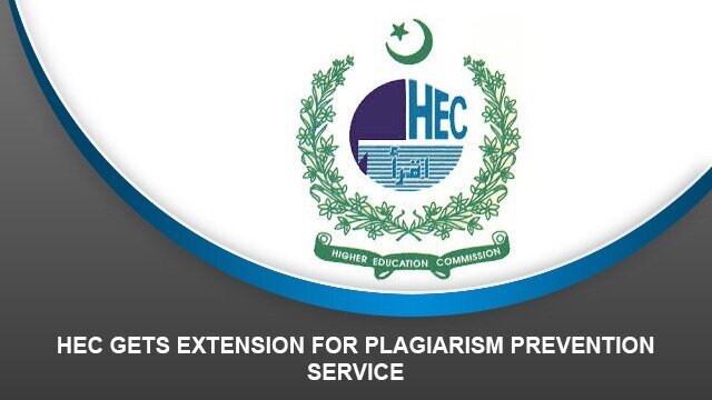 HEC gets extension for plagiarism prevention service