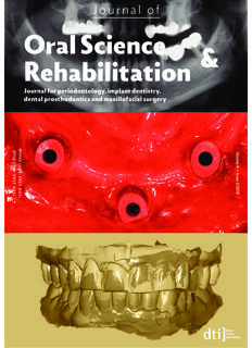 Journal of Oral Science & Rehabilitation No. 2, 2018 Journal of Oral Science & Rehabilitation No. 2, 2018