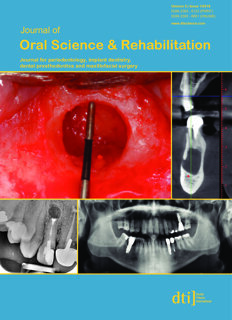 Journal of Oral Science & Rehabilitation No. 1, 2019 Journal of Oral Science & Rehabilitation No. 1, 2019