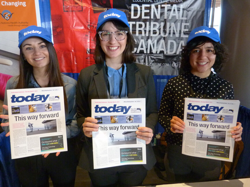 You got your ‘today’ from Laura Terry, Carly Pokoradi or Nikki Saadat, seen here in the Dental Tribune America booth. (Photo: Robert Selleck/Dental Tribune)