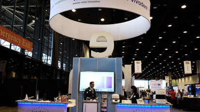 The Ivoclar Vivadent booth. (Photograph by Nirmala Singh / Dental Tribune America)