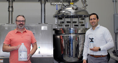 Forward Science donates hand sanitizer to small businesses and organizations in need