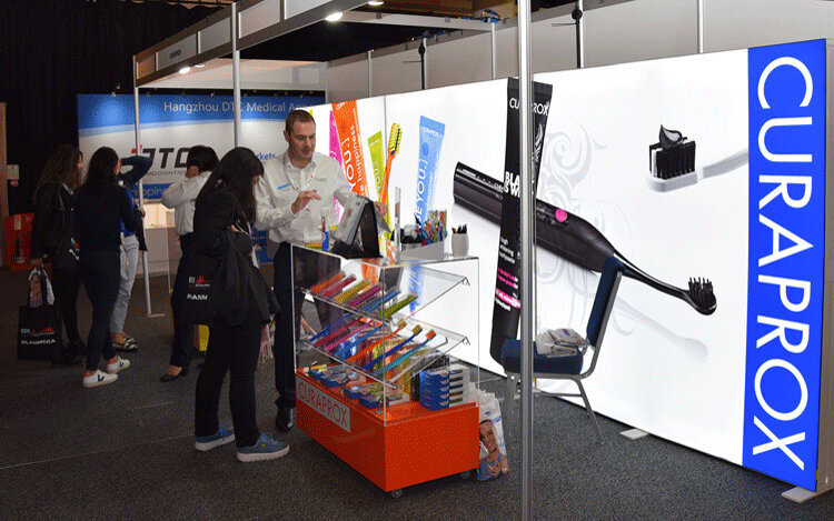 An industry exhibition allows congress attendees to find out about latest products. 