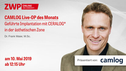 CAMLOG Live-OP im Rahmen der ISMI-Jahrestagung am 10. Mai CAMLOG Live-OP im Rahmen der ISMI-Jahrestagung am 10. Mai