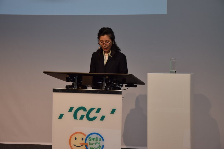 Makiko Nakao, Chairwoman of Nakao for Worldwide Oral Health (Photograph: Monique Mehler, DTI)