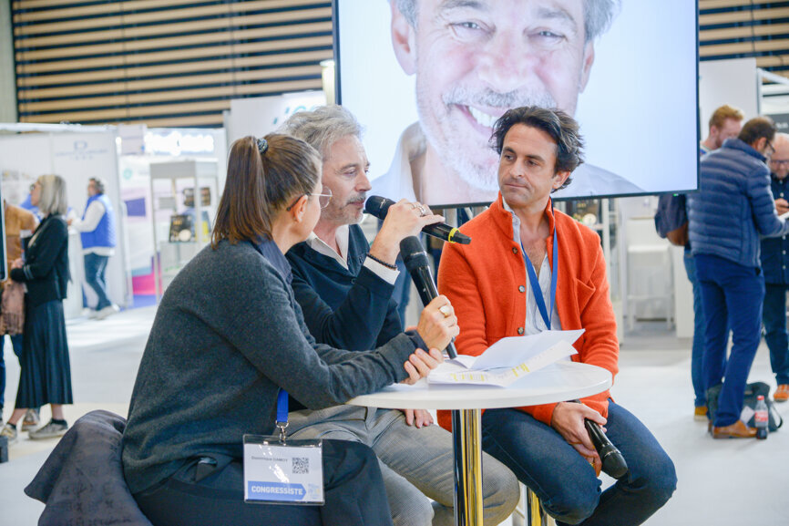 De gauche à droite, Dominique Danoy, Didier Caillens et le Dr Roch de Valbray pendant leur interview. (Photo : Cécile Bouchayer)