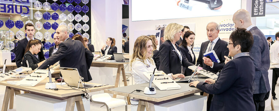 Fig. 2. The exhibition team conducted many inspiring sales conversations.