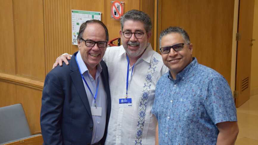 From left: Steve Jones, Dr David E. Jaramillo and Dr Freddy Belliard.