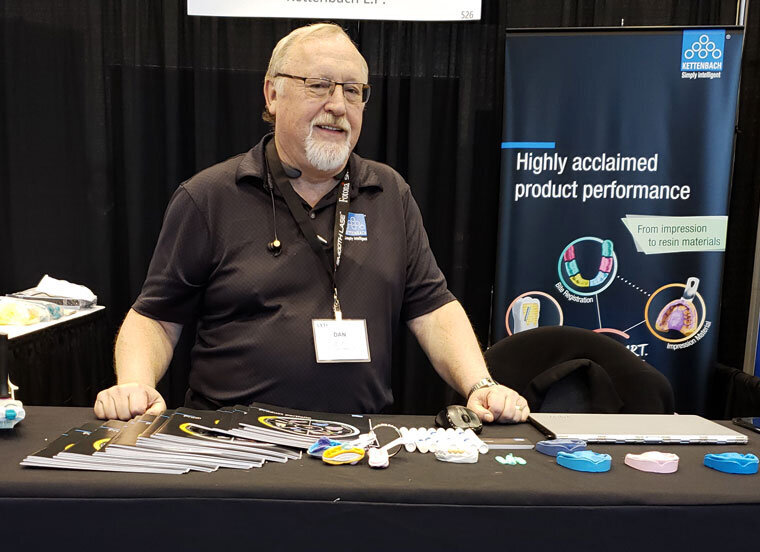 Get all your impression and resin material needs met at the Kettenbach booth. (Photograph by Nirmala Singh / Dental Tribune America)