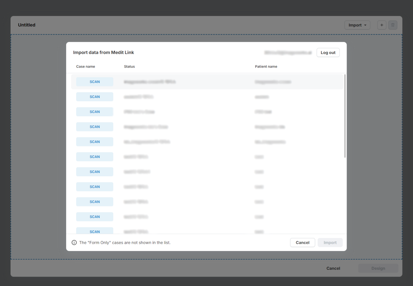 Fig. 1c: Import of intra-oral scan data into Dentbird Crown