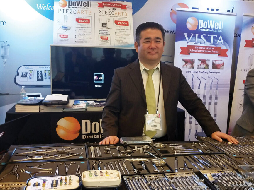 Kazu Tanji of DoWell Dental Products has the latest in dental instruments on hand for you to try out.