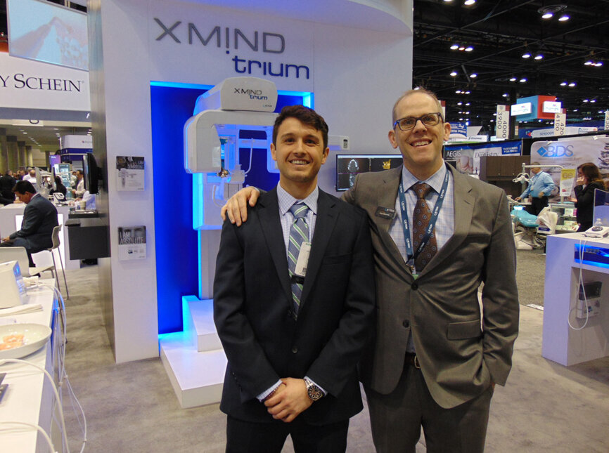 Jake Gennosa, left, and Chip Vagnoni of Acteon. (Photo: Fred Michmershuizen/Dental Tribune America)