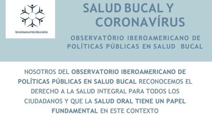 Salud bucal y Coronavirus Salud bucal y Coronavirus