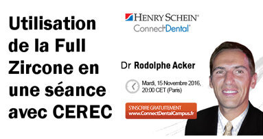 Vidéoconférence : Utilisation de la Full Zircone en une séance avec CEREC
